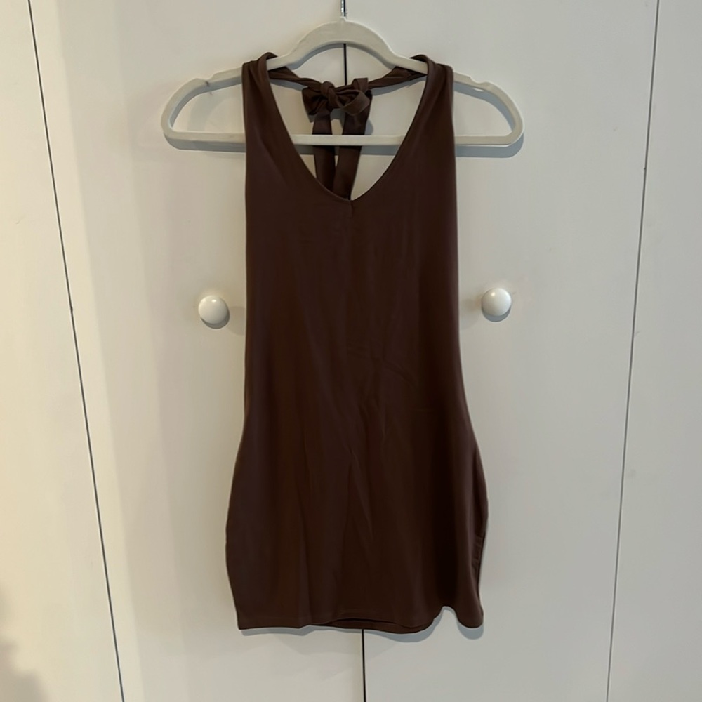 NWT - Brown halter dress.
